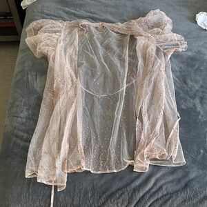 Sheer Pink Glittery robe
